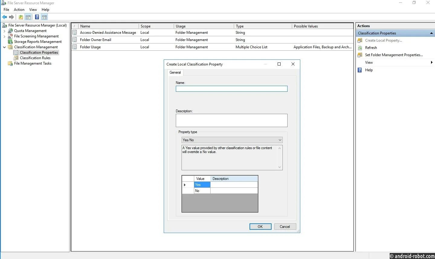 File server resource manager