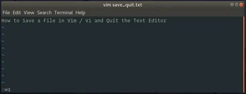 Как сохранить файл в vim