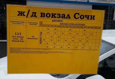 Расписание 119 сочи
