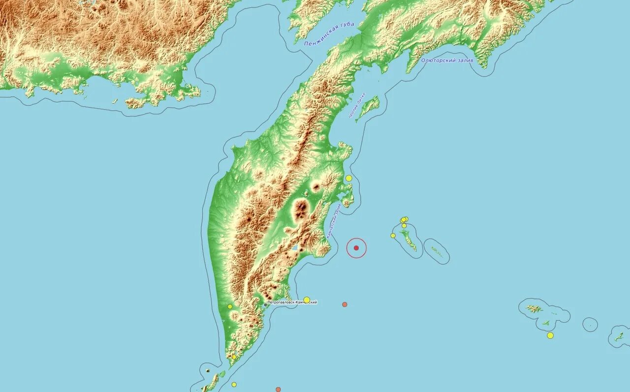 Камчатский край землетрясение