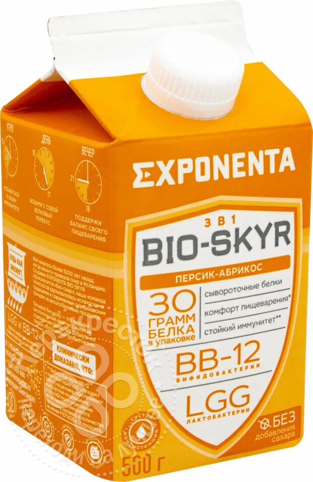 Exponenta напиток Bio Skyr. Кисломолочный напиток с высоким содержанием белка. Exponenta йогурт. Exponenta молочные продукты.