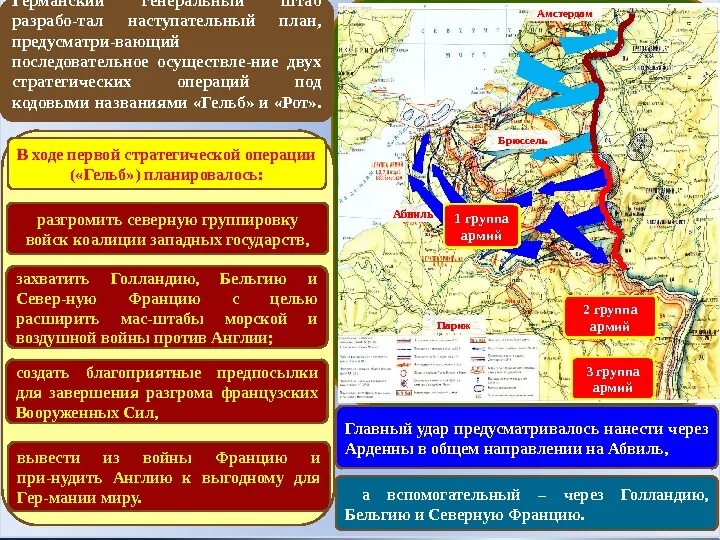 Военные операции франции. Операция Гельб 1940. План «Гельб». Наступление на Францию. План Гельб 1940.