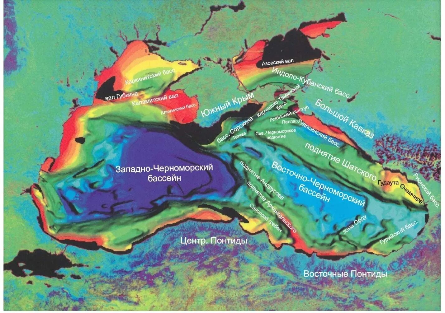 Черное море тектоника карта. Чёрное море глубина рельеф дна. Карта дна черного моря с рельефом. Тектоника Азовского моря.