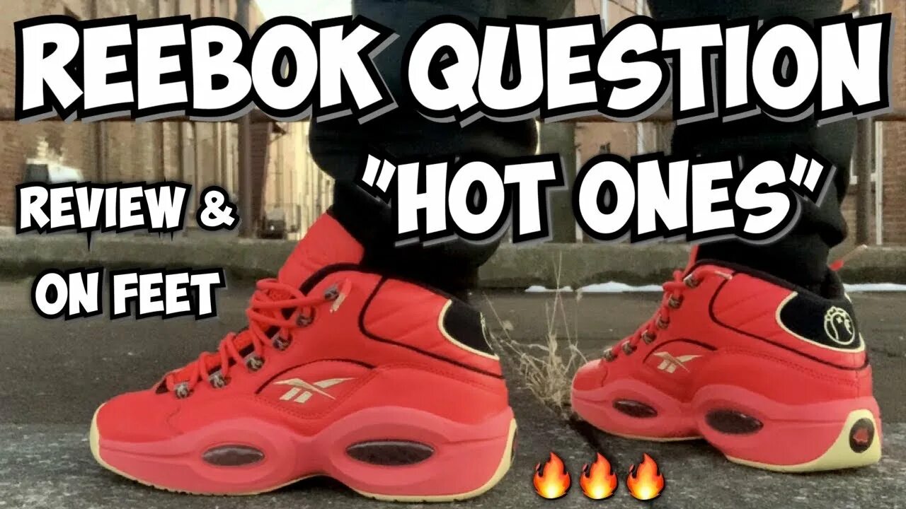 Hot question. Reebok question Mid hot ones. Reebok hot ones. Reebok question hot ones. Reebok question Mid on feet.