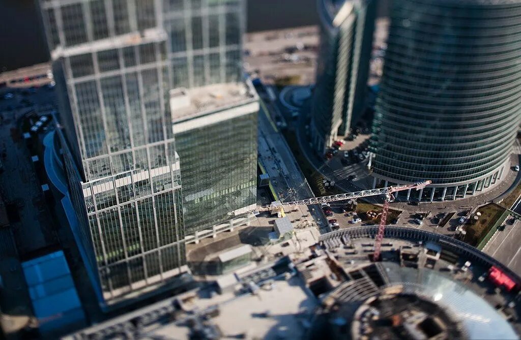 200 метров москва. Москва Tilt Shift. Вид на Москву Tilt Shift. Миниатюрная Москва Сити. Афимолл башня Федерация.