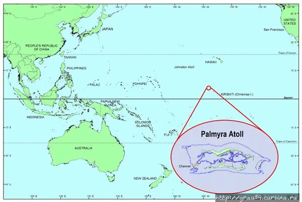 Группа островов расположенных в тихом океане. Атолл Пальмира на карте. Атолл Пальмира внешние малые острова США.
