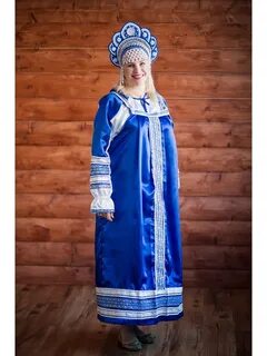 Народные костюмы голубые