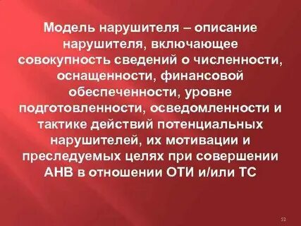 Модель нарушителя