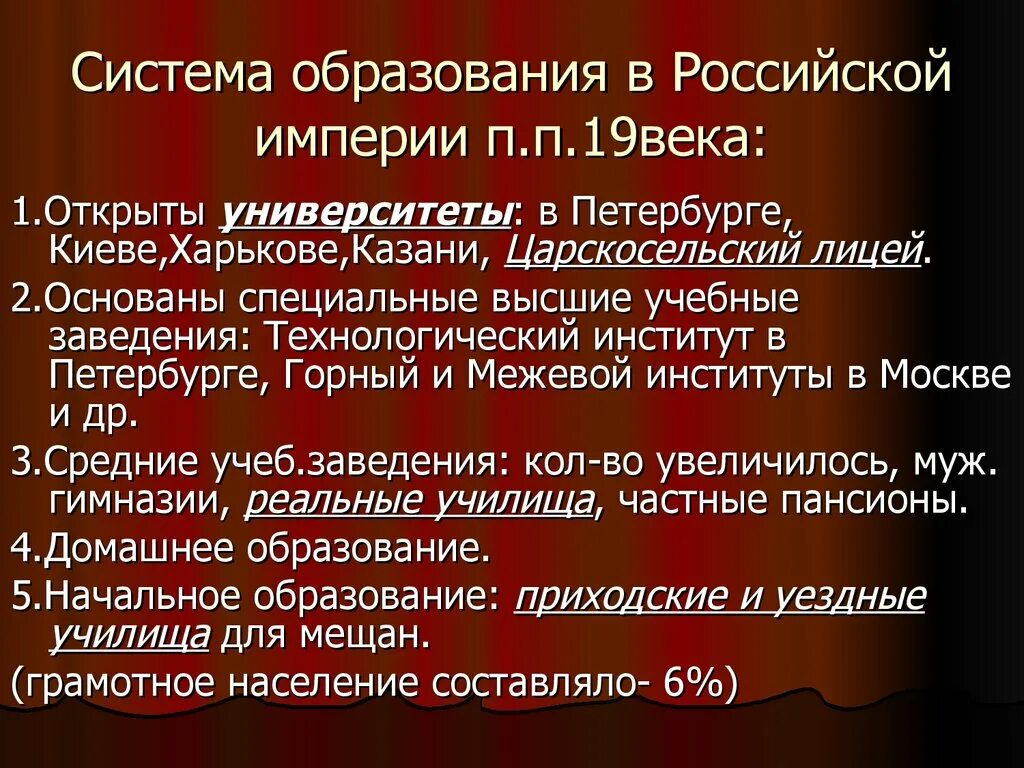 Система образования во второй половине xix. Система образования в российской империи. структура образования в российской империи. система образования в российской империи во второй половине 19 века. система образования во второй половине 19 века в россии.