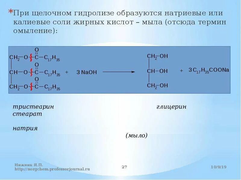 При гидролизе жира массой. При щелочном гидролизе жиров образуются. Щелочной гидролиз жирных кислот. При щелочном гидролизе образуется. Гидролиз жиров в щелочной среде.