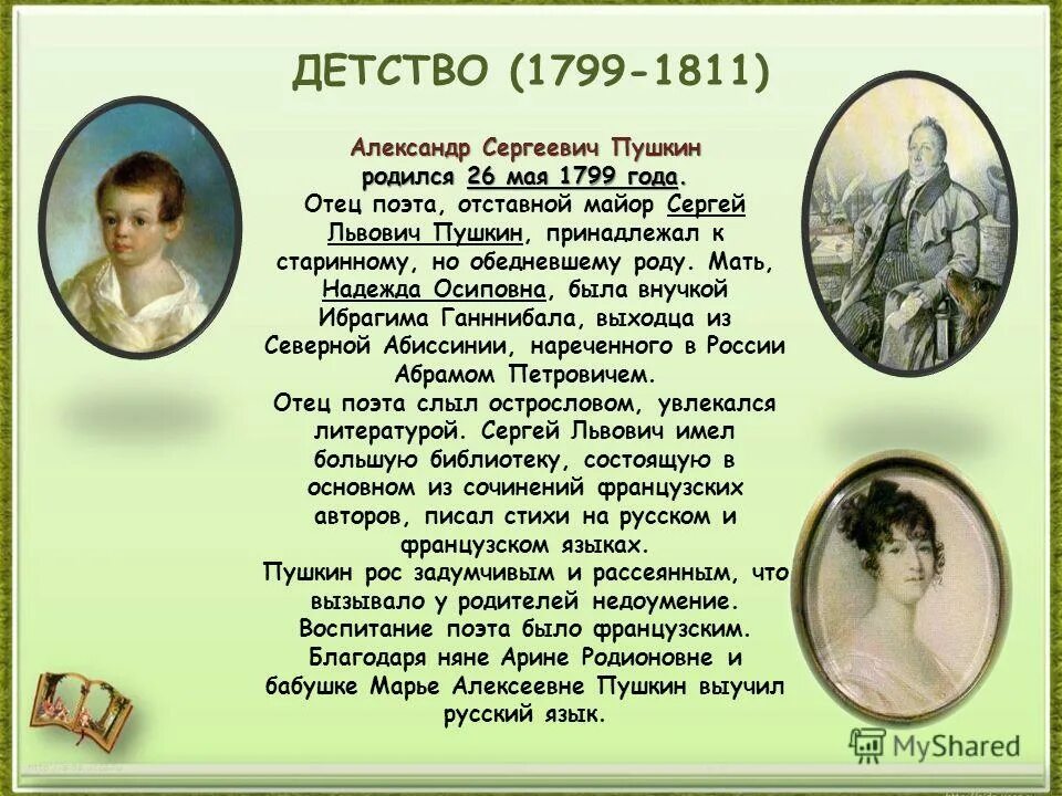 Рассказ о александре сергеевиче. Пушкин детство 1799-1811. 1799 1811 Москва детство поэта Пушкина.