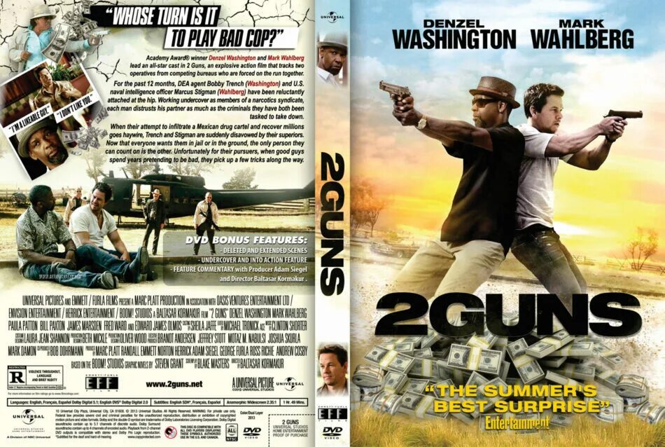 Ii guns. 2 Guns Cover Blu ray. 2 Guns обложка. Два ствола (2013).