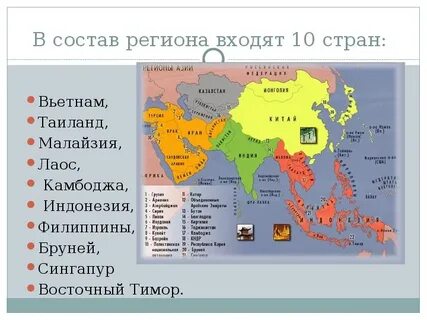 Какие страны входят в регион азия