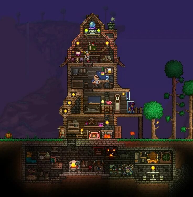 Terraria build. Часовая башня террария. Рейхстаг в террарии. Башня террария. Террария стим.