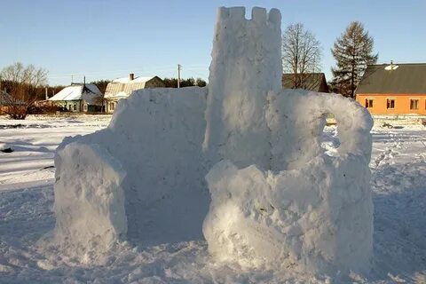 Как сделать крепость из снега с крышей - 87 фото
