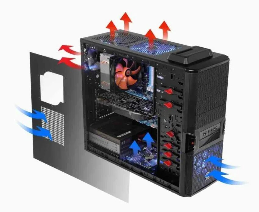 Как дует кулер. Корпус Thermaltake v3. Охлаждение корпуса AEROCOOL Flo. Кулер охлаждения корпуса системного блока. Залман кулер охлаждение корпуса.