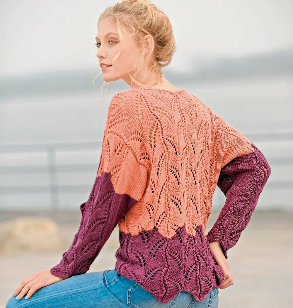 Красивый джемпер спицами для женщин. Необычные вязаные кофточки. Оригинальный свитер. Оригинальные женские вязаные спицами. Оригинальные вязаные кофты.