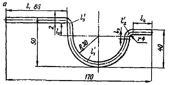 Расчет длины заготовки при гибке листового металла. Развертка при гибке листового металла. Длина заготовки. Калькулятор развертки гибки листового металла. Определить длину заготовки.
