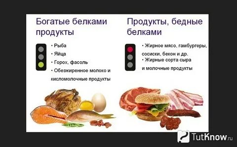 Белок продукты список для набора массы