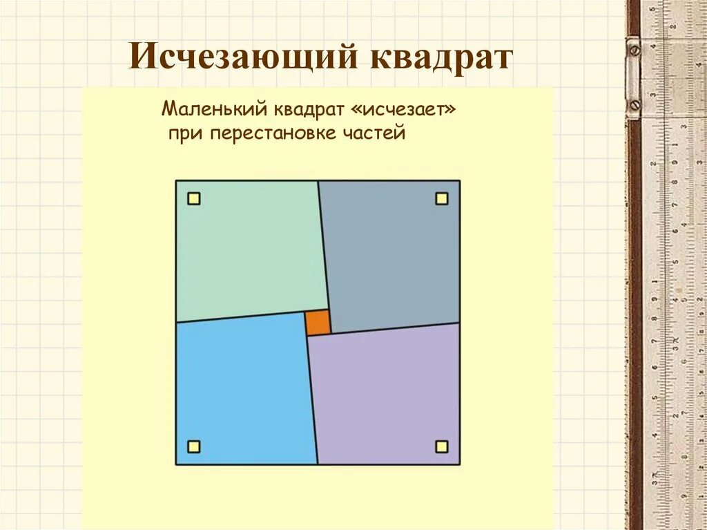 Парадокс исчезающий квадрат. Парадокс Матсуямы. Софизм об исчезающем квадрате. Головоломка исчезающий квадрат. Квадрат пояснение