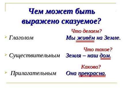 Предложение в котором существительное выражено сказуемым