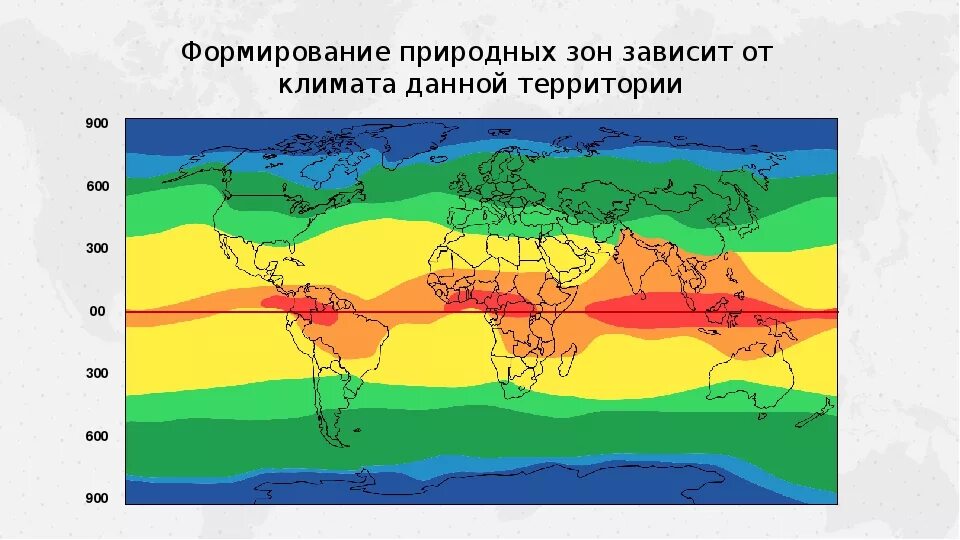 Природная зона территория земли. Карта климат поясов.