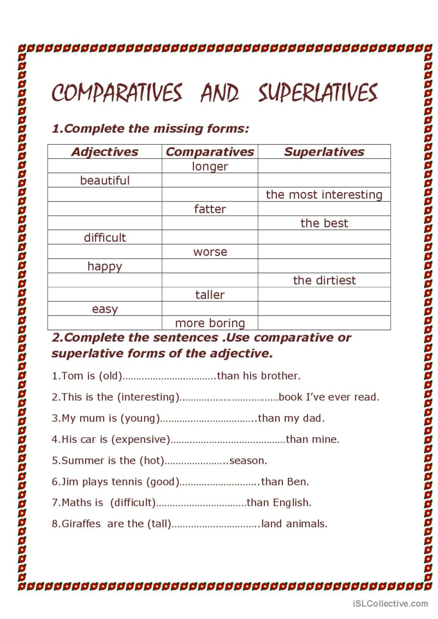 Complete the using comparative form. Comparative and superlative adjectives worksheets for kids. comparative and superlative adjectives exercise for kids. comparatives and superlatives worksheets for kids. сравнительная степень прилагательных worksheets.