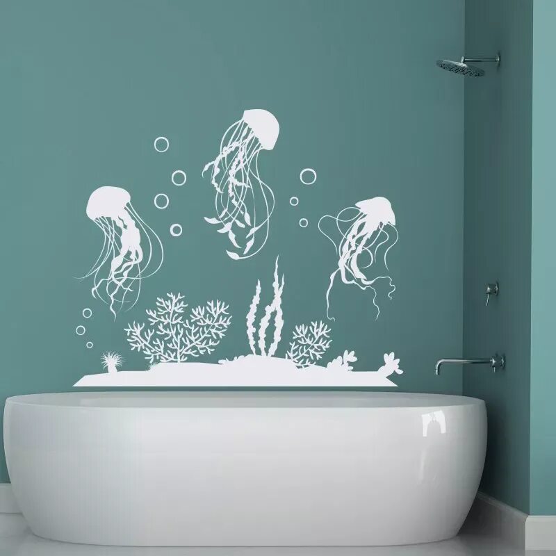 Декор стен ванной своими руками diy fish bathroom decor Стена, Декор стен, Декор