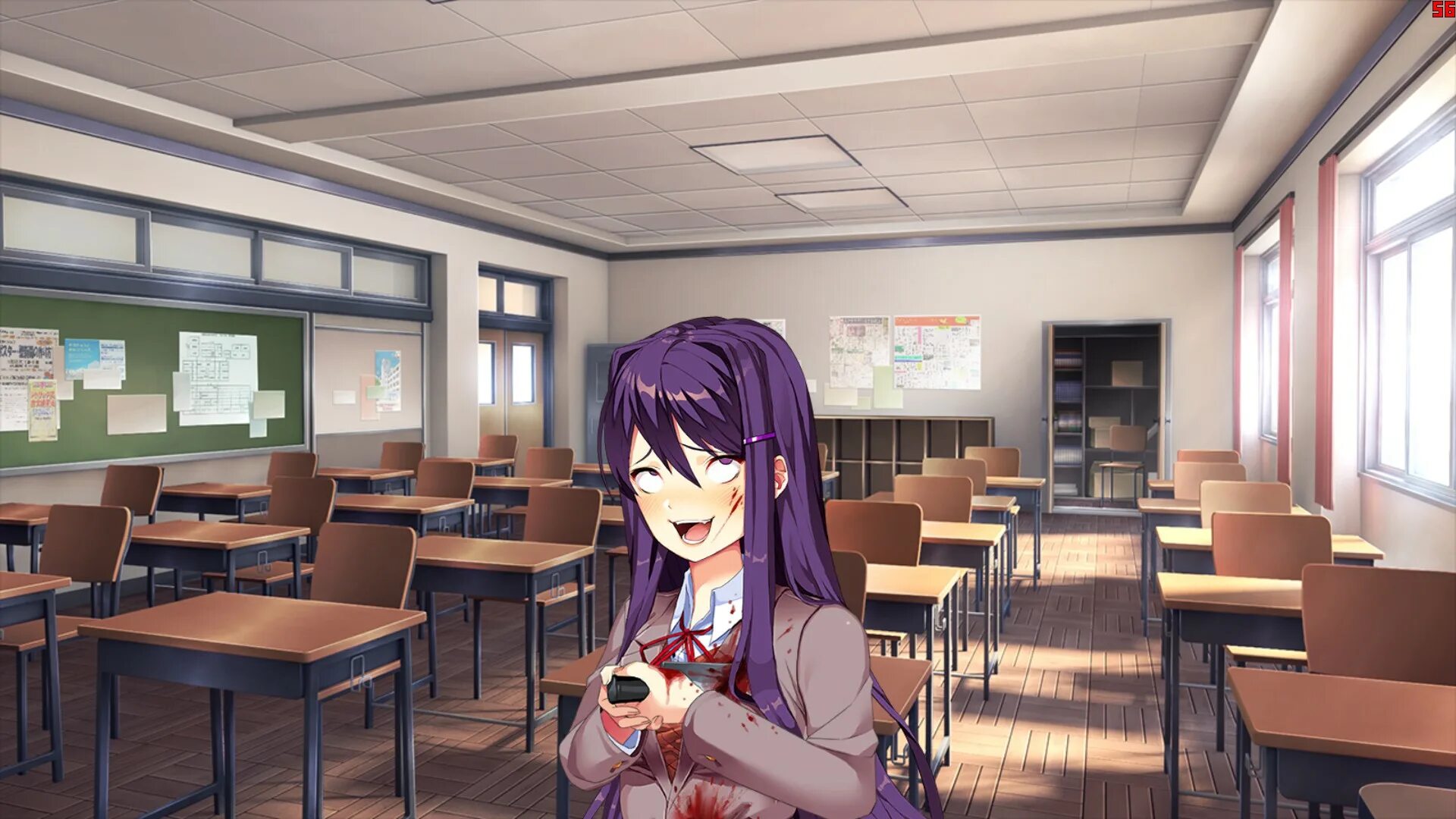 DDLC Classroom фон. Doki Doki школа.