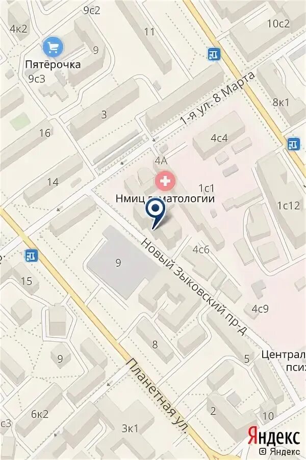 Гематологический центр москва зыковский проезд. Москва, новый зыковский проезд, 4. новый адрес и карта нии гематологии. новый зыковский проезд 4.