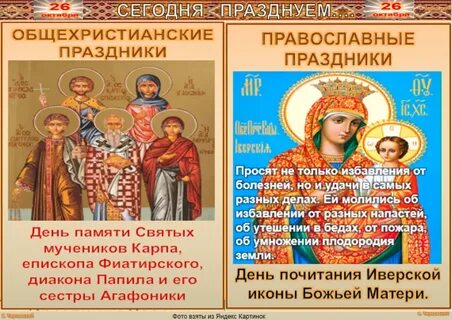 Православные праздники примет