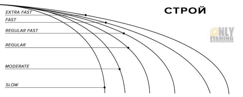 Строй fast. Moderate fast Строй спиннинга. Medium fast Строй спиннинга. Extra fast Строй спиннинга. Строй спиннинга регуляр.
