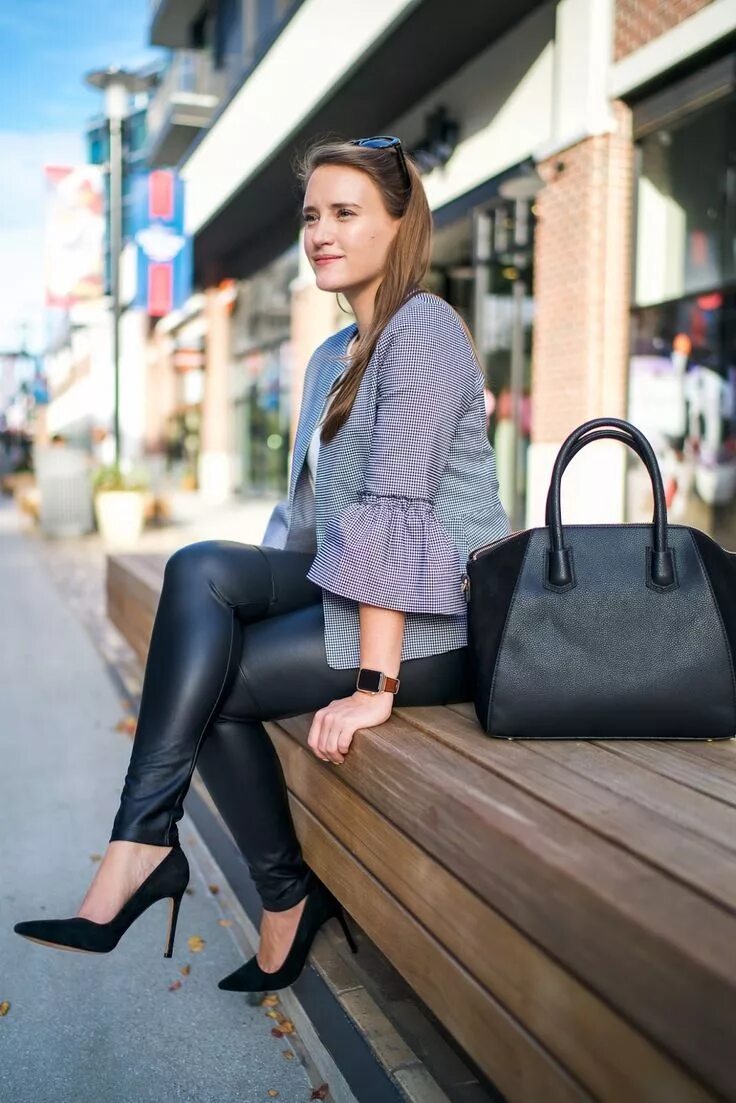 Leather Pants Street Style. Filizler Leather Wear. Daily outfits.