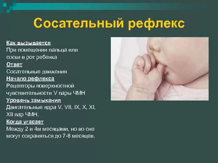 Рефлекс сосания. Врожденные рефлексы новорожденных сосательный. Сосательный рефлекс. Сосательный рефлекс у младенца. Сознательный рефлекс у детей.