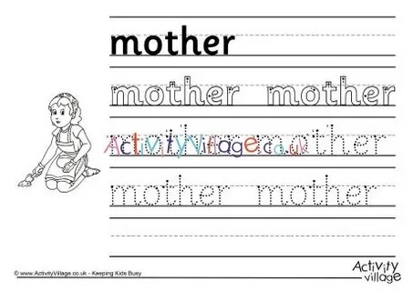 Mother is writing