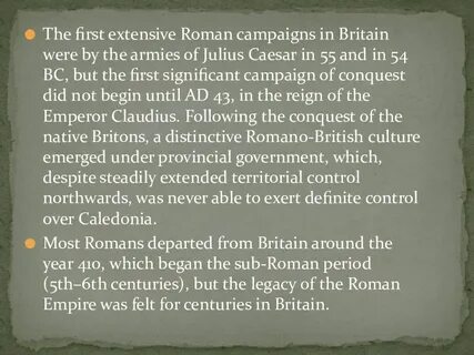 Roman first
