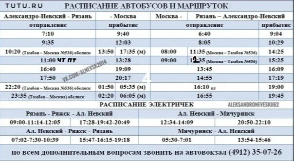 Расписание автобусов Кораблино Рязань.