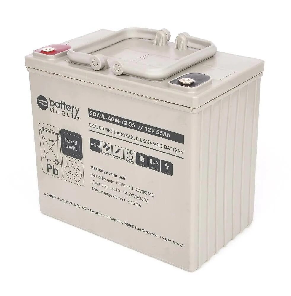 Battery 12v 55ah. AGM Delta 55ah. Hfs12-200w-x 12v 55ah. Whisper Power 12v 55ah.