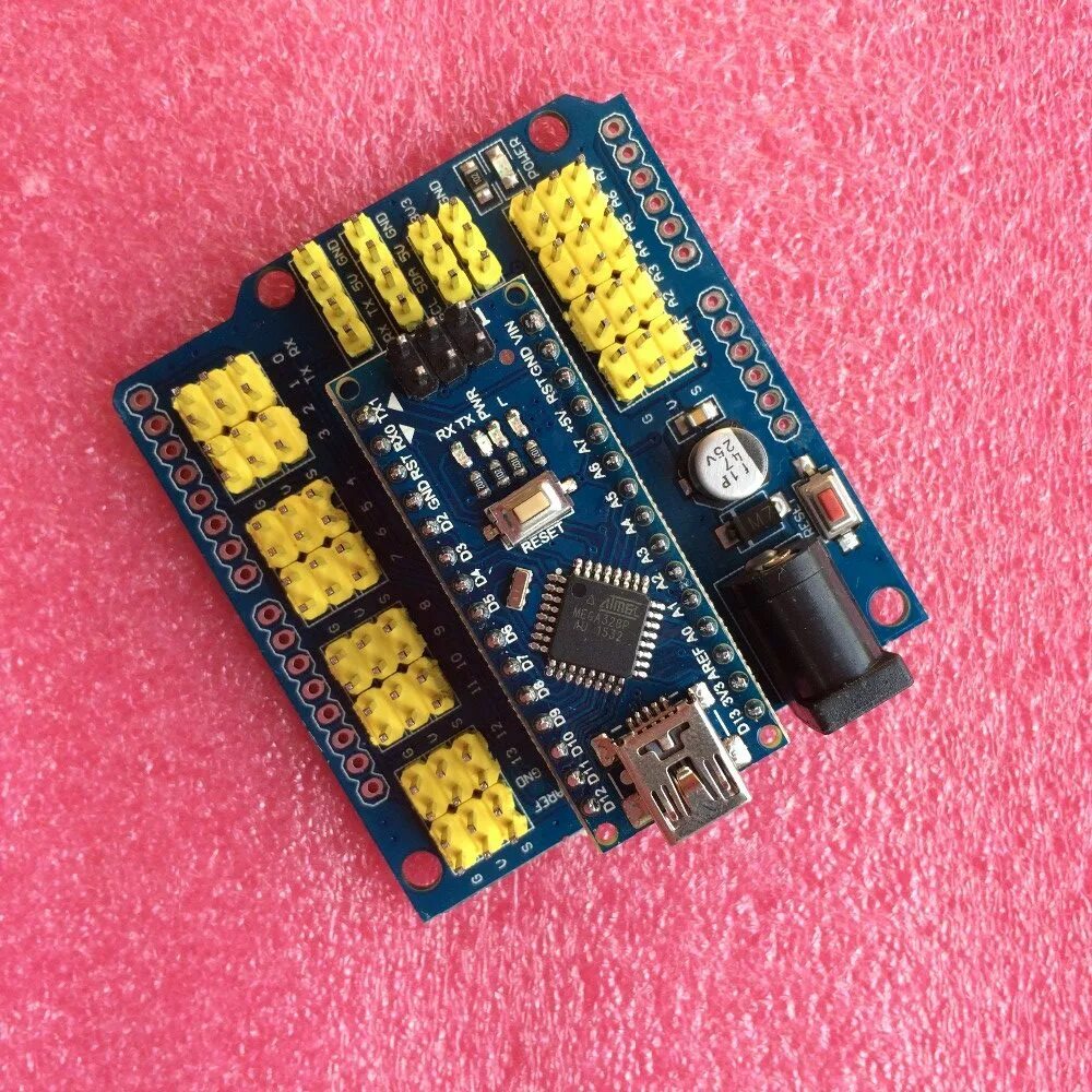 Nano sensor shield, плата расширения для arduino nano (арт. Сенсор шилд ардуино. Плата расширения arduino nano. Шилд для ардуино нано. Шилд nano c poe.