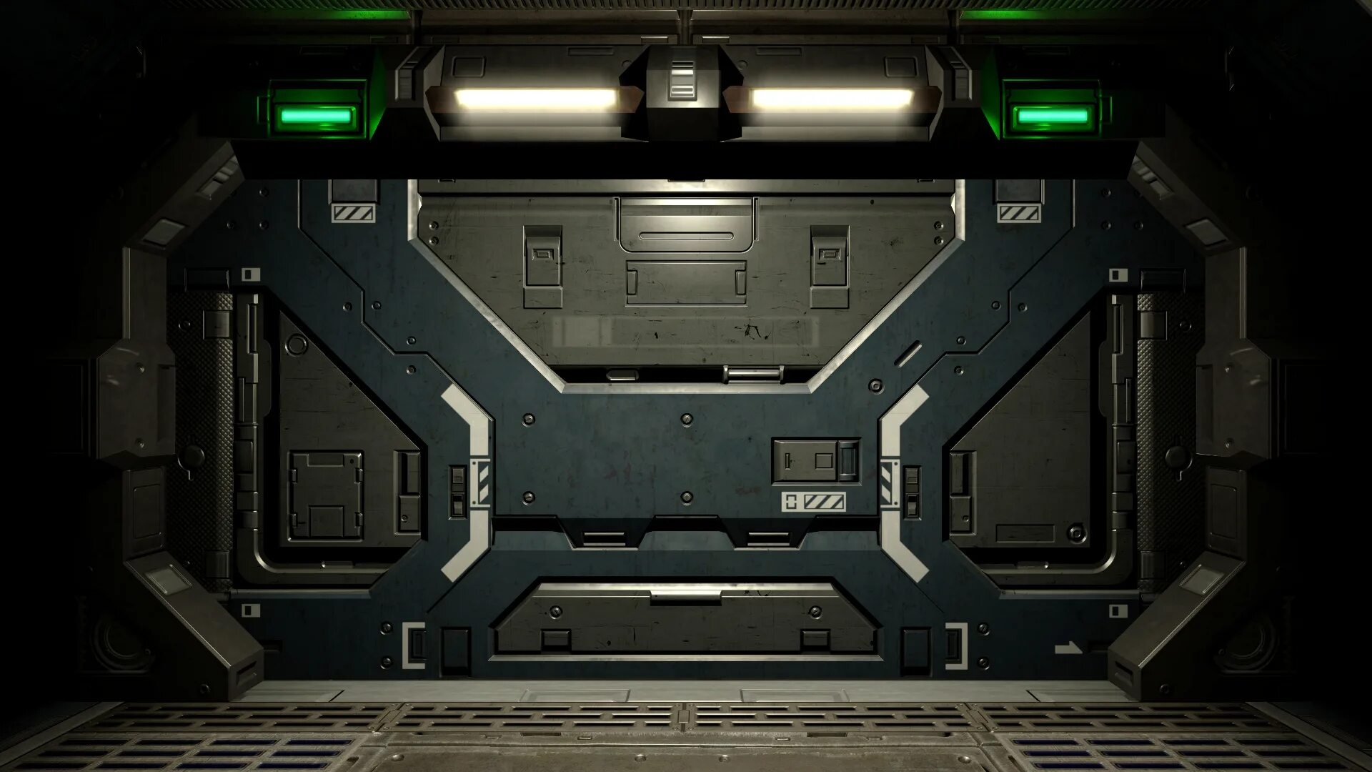 Closed space. Doom 3 двери. Двери из Doom 3. Doom 3 Interior.