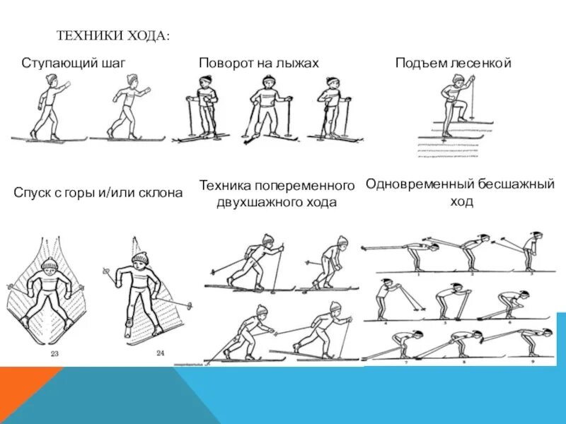 Подъем шагом. Техника попеременного двухшажного хода на подъем. Ступающий ход на лыжах. Ступающий шаг на лыжах техника. Техника подъема ступающим шагом.