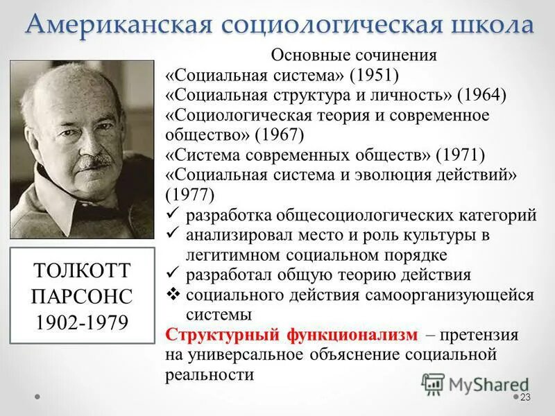 Представители социологической школы