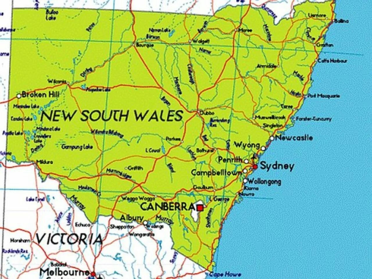 Новый южный карта. Австралия штат новый Южный Уэльс. Австралия NSW на карте. New South Wales на карте. Новый Южный Уэльс Австралия на карте.