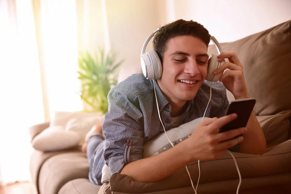 While listening to music