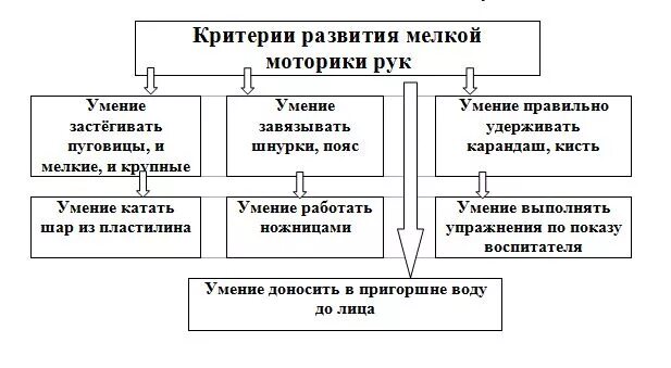 Уровни развития мелкой моторики