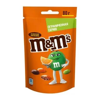 Драже со вкусом апельсина M&Ms 80г 