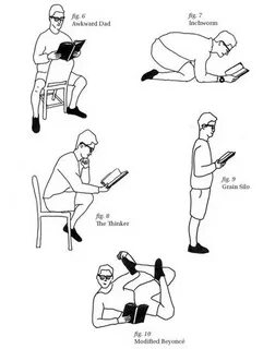Поза читает книгу