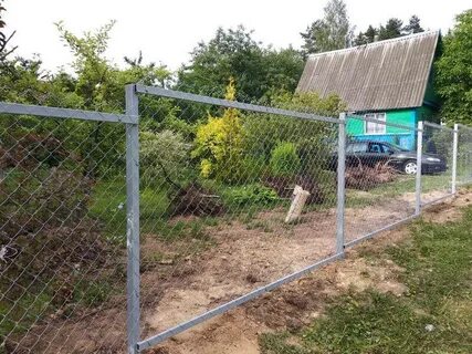 Сделать забор сетка рабица своими руками