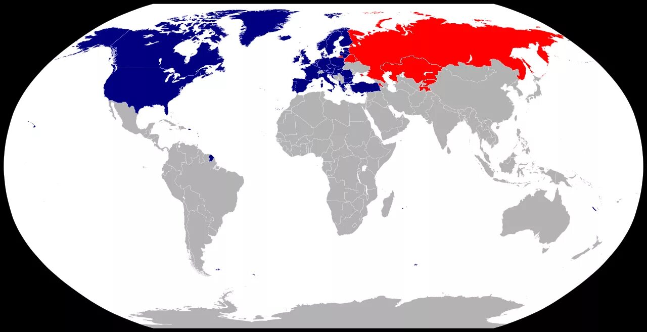 Вторая мировая сверхдержава. Карта холодной войны союзники США И СССР.