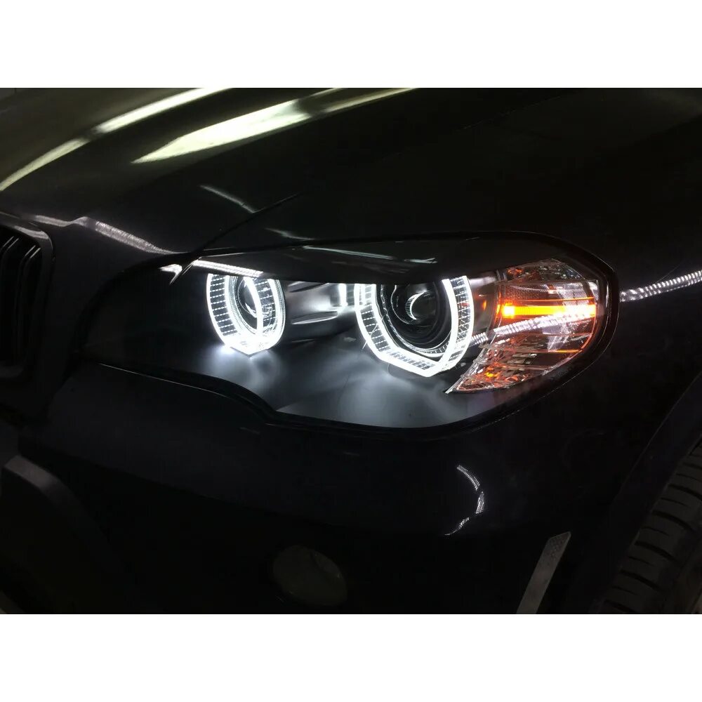 Фара BMW x5 e70. Фара BMW x5 e70 светодиодный модуль. Led фары BMW e70. Led ангельские глазки x5 e70.